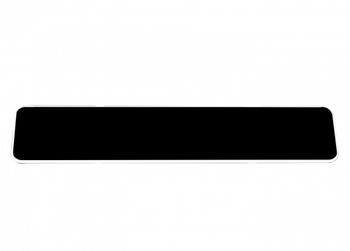 Jrs Black/white Round Corner Plastic Insert For 7129 - Mitsubishi Vl-100 (500x588), Png Download