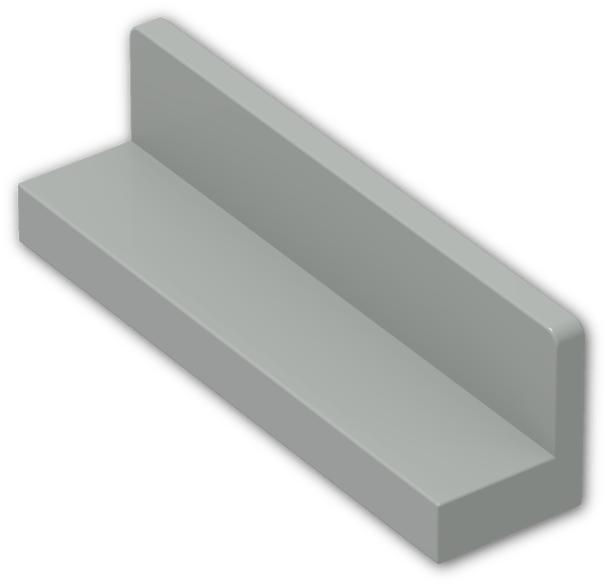 Panel 1 X 4 X 1 With Rounded Corners - Concrete (800x600), Png Download