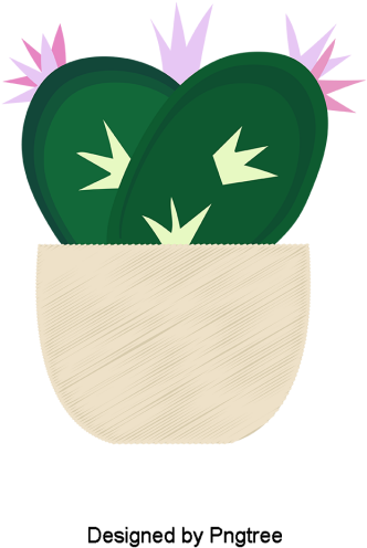 Beautiful Cartoon Cute Hand-painted Plants Potted Cactus - Animation (640x640), Png Download