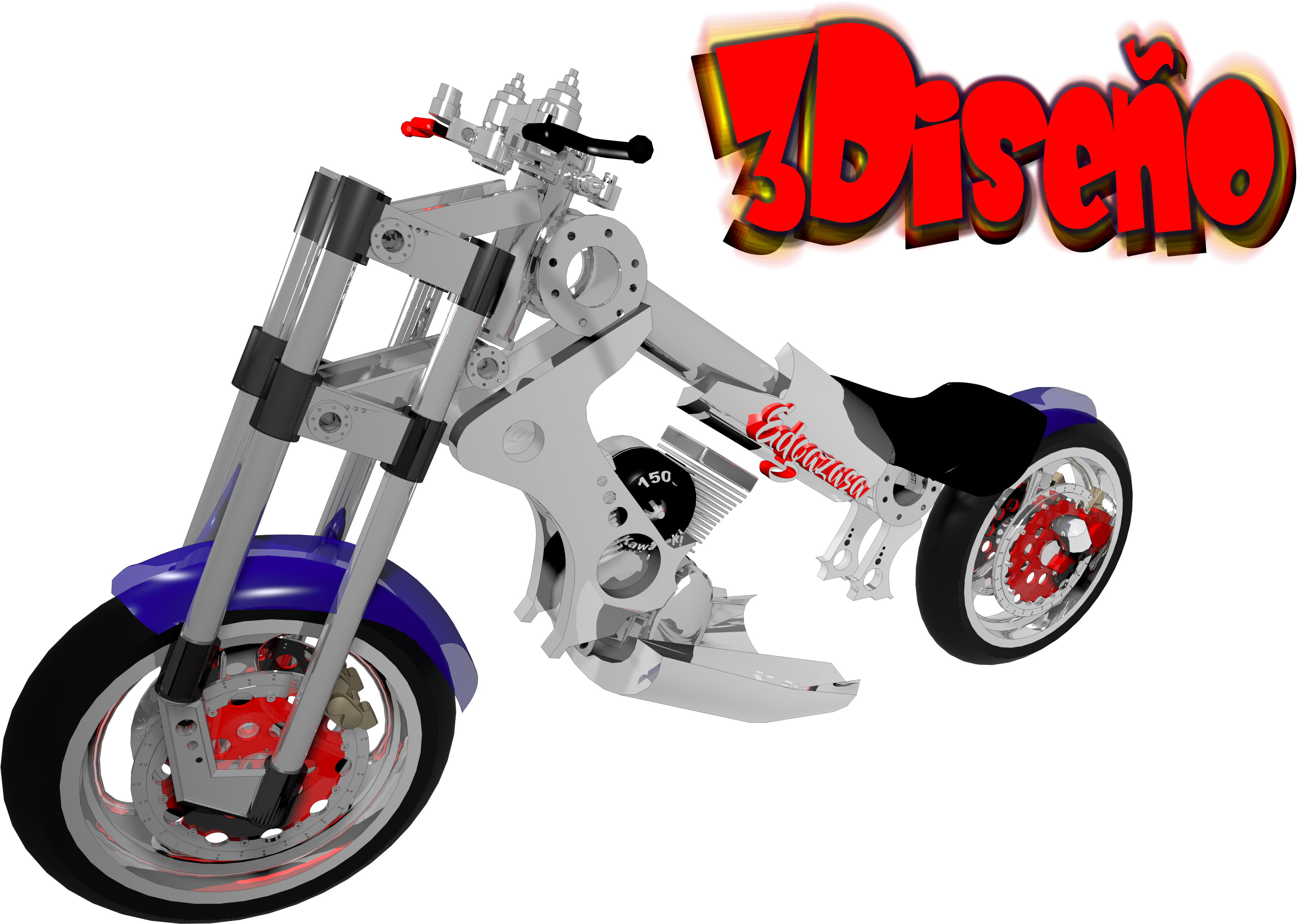 Made With Autodesk 3ds Max 3d Modeling And Animation - Toy Motorcycle (3448x2455), Png Download
