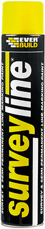 Everbuild Survey Line Marking Paint 700ml - Everbuild Surveyline Marker Spray Yellow 700ml (356x356), Png Download