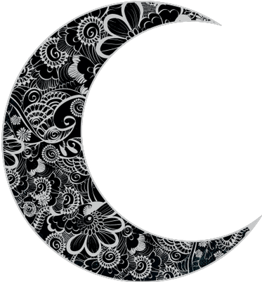 Ornated Moon Crescent - Moon Png (400x400), Png Download