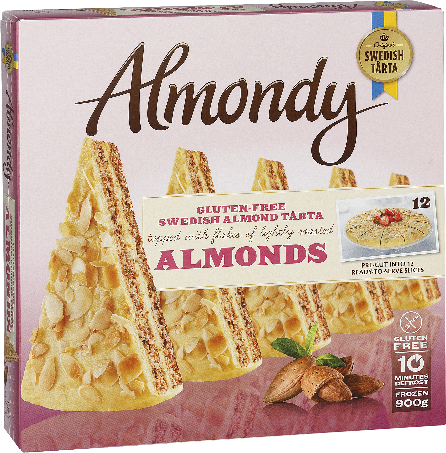 Almond 900g - Almondy Gluten-free Irresistible Almond Tårta With (3724x2483), Png Download