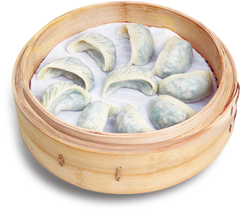 Steamed Vegetarian Mushroom Dumpling - Wonton (500x400), Png Download