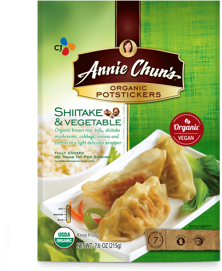 Annie Chun's Shiitake & Vegetable Organic Potstickers - Annie Chun Vegan (980x980), Png Download