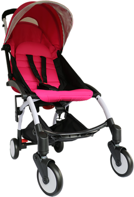 Nuniku Compact Baby Stroller - Babyzen - Yoyo Plus White With Blue (530x398), Png Download