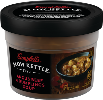 Angus Beef And Dumpling Soup - Campbell's Slow Kettle Style Bisque Soup, Tomato (400x400), Png Download