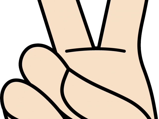 Clip Art Peace Sign Hand (640x480), Png Download