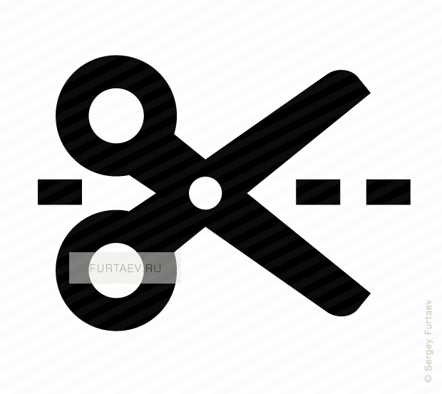 Vector Icon Of Scissors With Cut Line - Reglas De La Procrastinación (620x553), Png Download