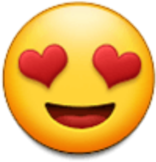 Emoji Yellow Heart Eyes Eye Smile Love Kpop Red - عکس های آلینا تیلکی (1024x1024), Png Download