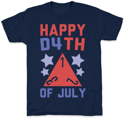 Happy D4th Of July Mens T-shirt - T-shirt (484x484), Png Download