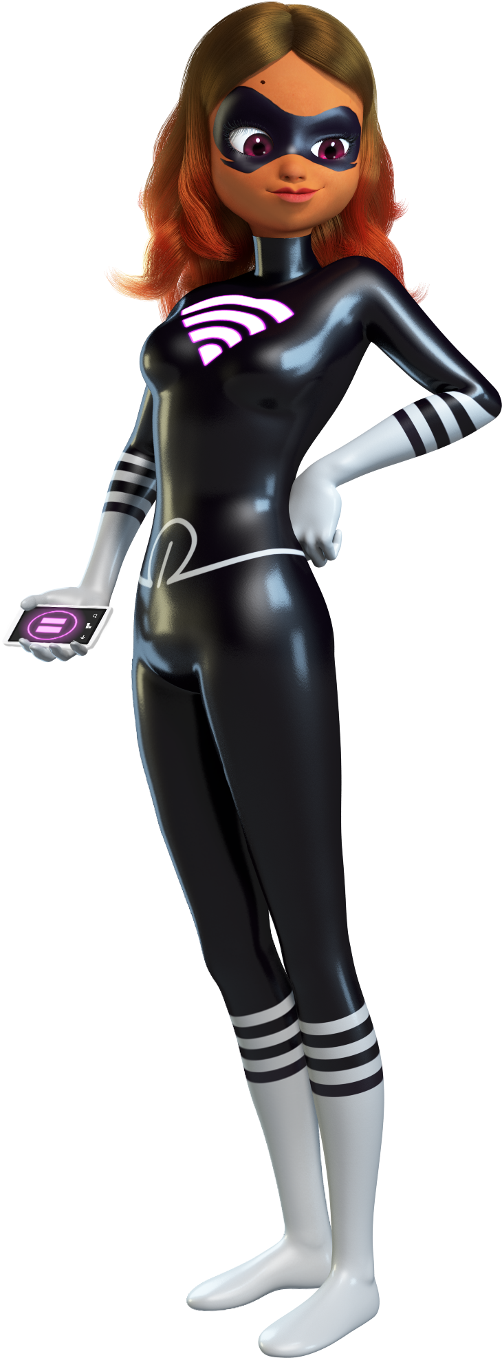 Lady Wifi Render - Lady Wifi (740x1979), Png Download