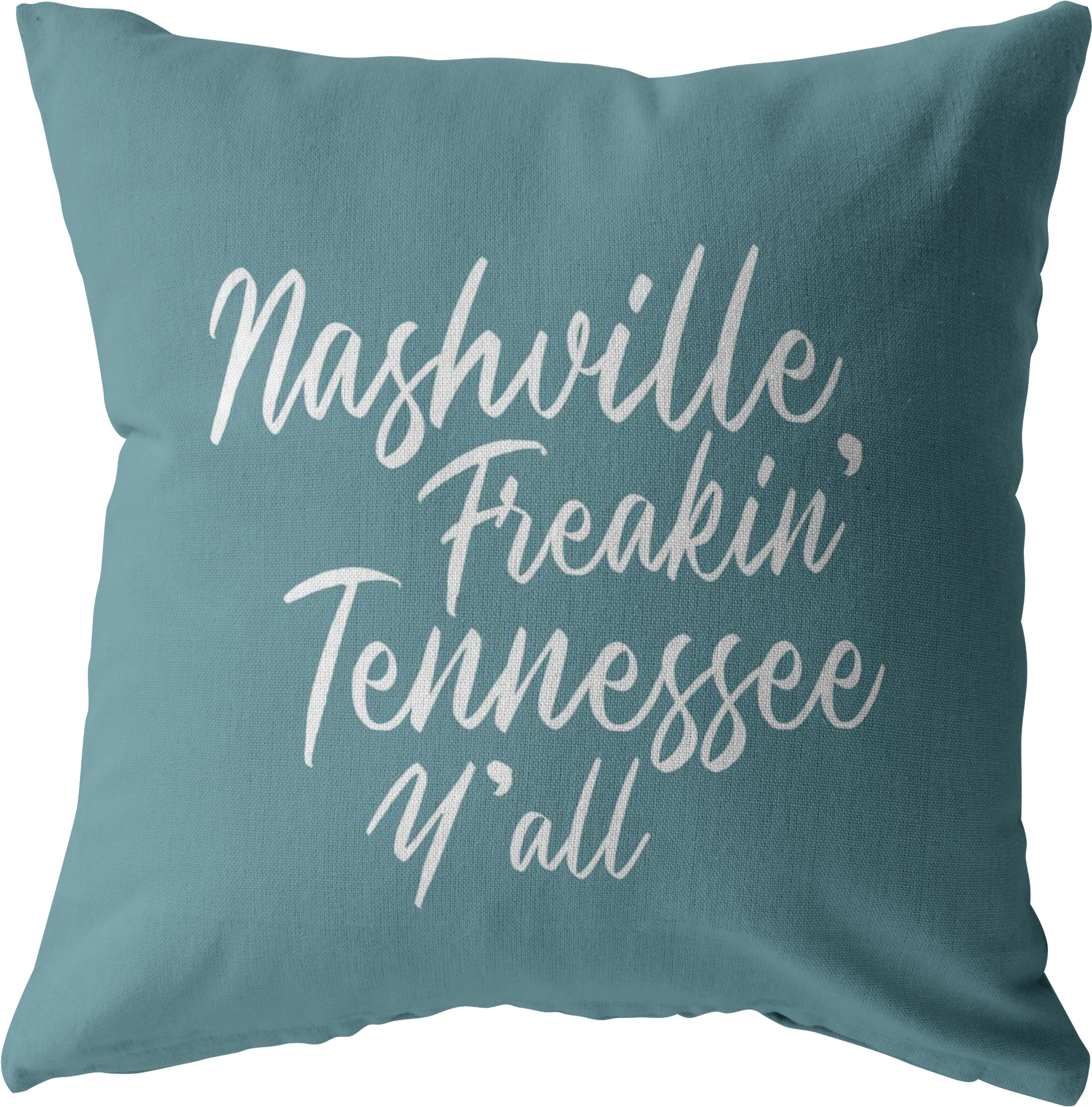 Nashville Freakin' Tennessee Y'all Throw Pillow - Tennessee (2000x2000), Png Download