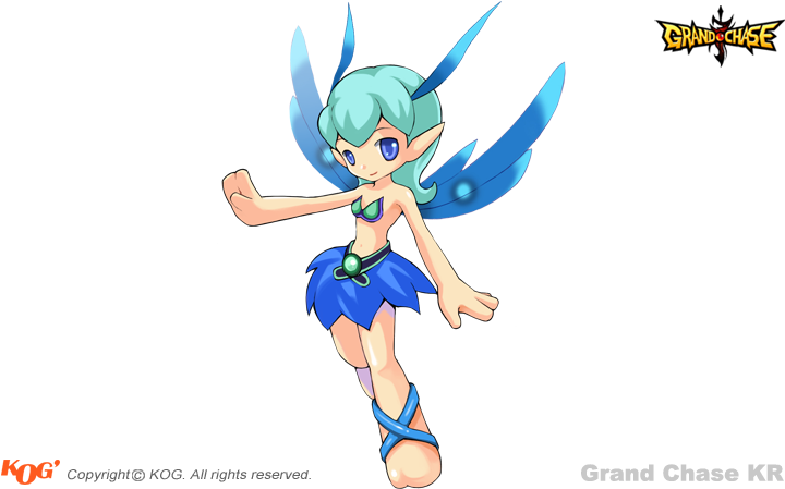 03 Blue Fairy - Grand Chase (740x450), Png Download