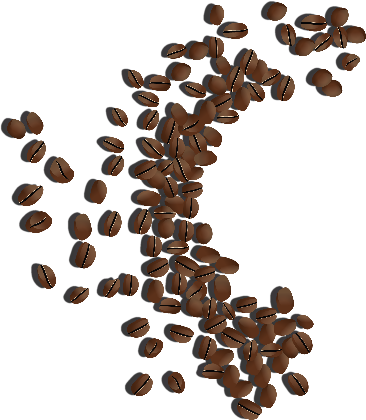 Coffee Beans Clipart Png Image - Coffee Beans Png (1507x1742), Png Download