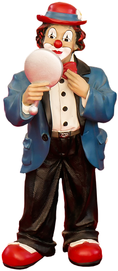 Figure, Clown, Porcelain, Musical Clown, Cheerful - Clown (720x720), Png Download