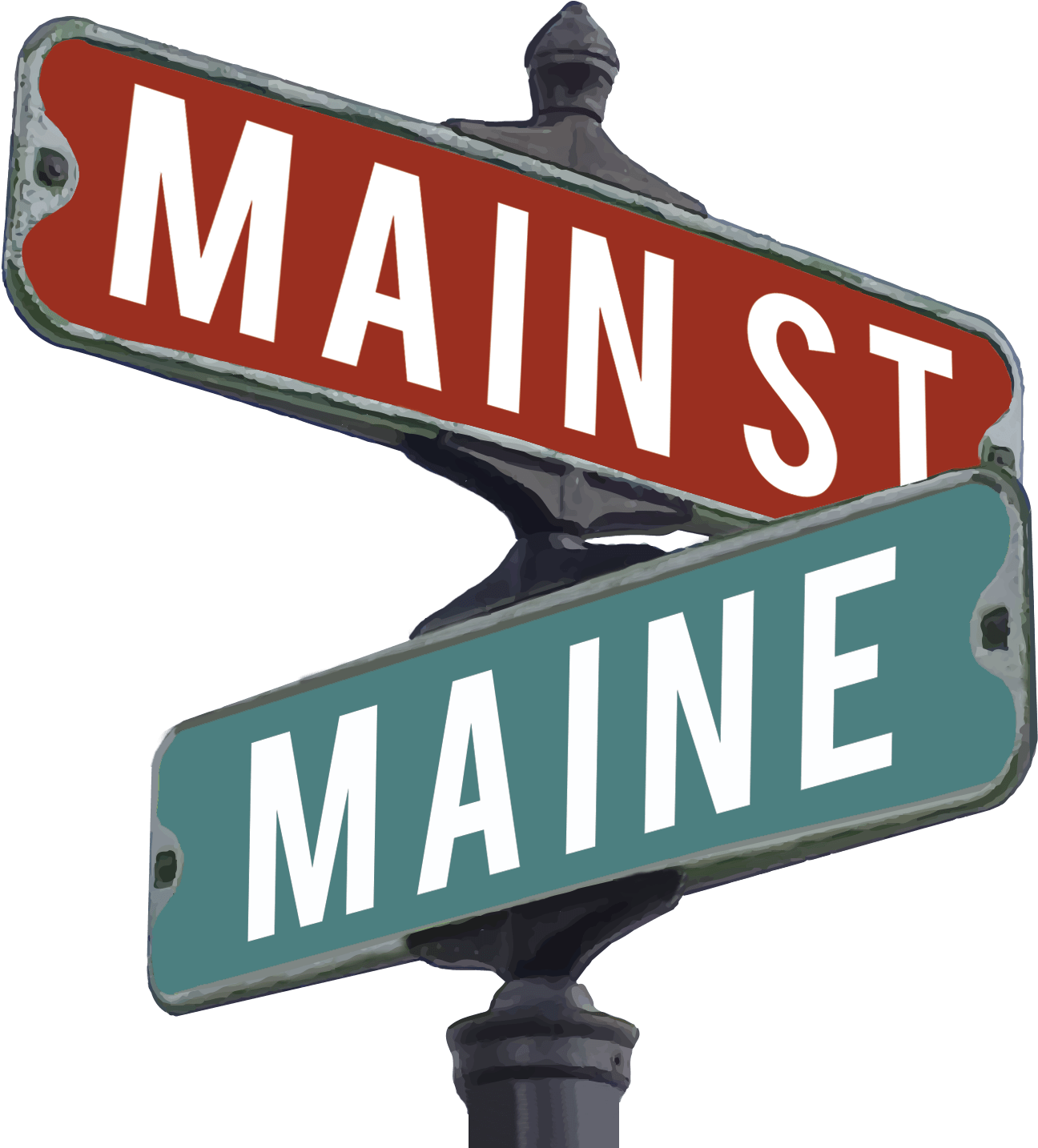 Main Street Maine Logo Bc - Maine (1500x1500), Png Download