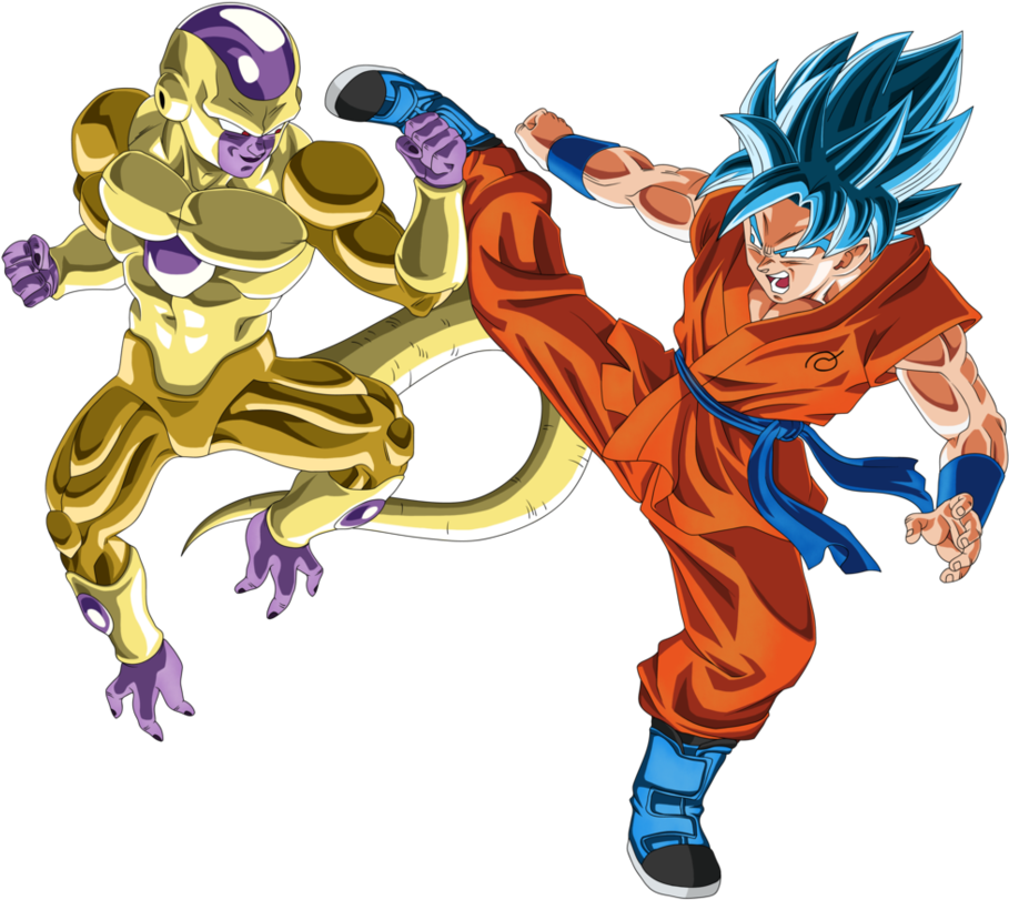 Gold Frieza Vs Ssgss Goku No Aura By Dragonballaffinity - De Goku Vs Freeza (952x839), Png Download