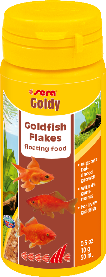 00830 Int Sera Goldy 50 Ml - Sera Goldy Flake Fish Food 10g (358x929), Png Download