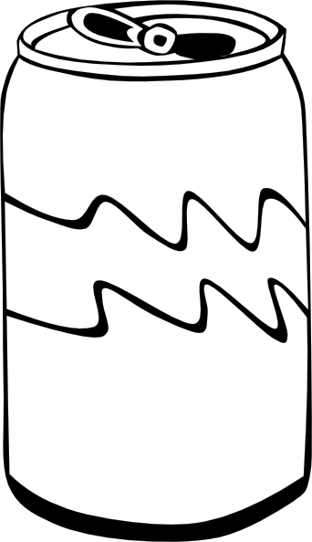 Pop Can Clip Art - Colouring Pages Of Can (342x594), Png Download