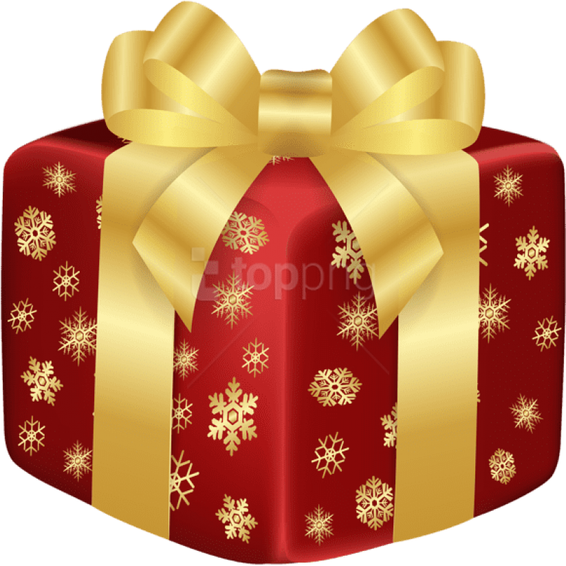 Christmas Red Gift Png Clip Art Image - Adornos Navideños En Png (600x598), Png Download