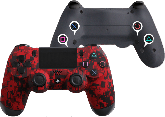 Red Urban Soft Rubber Pro - Evil Controller Ps4 (709x567), Png Download