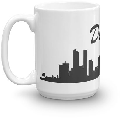 Denver Skyline Coffee Mug - Super Sayian Coffee Vegeta Mug (500x500), Png Download