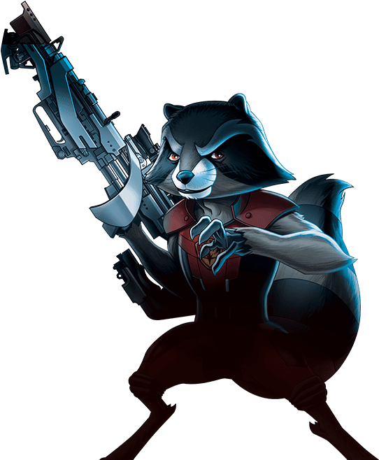 Rocket Raccoon Png Transparent - Rocket Raccoon Cartoon Png (581x657), Png Download