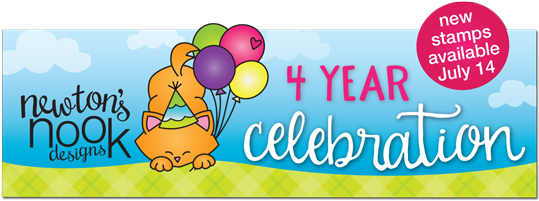 Today Is The Last Day Of Reveals For The 4 Year Celebration - Newton's Nook Designs Purr-fect Die Set - Festive Tree (550x221), Png Download