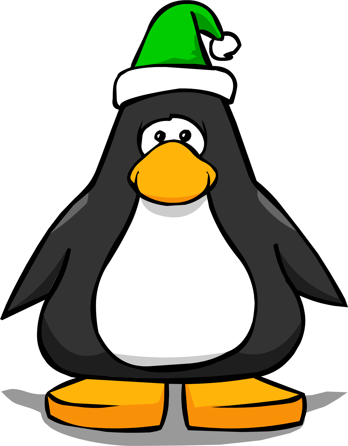Elf Hat From A Player Card - Penguin With Santa Hat (1380x1769), Png Download