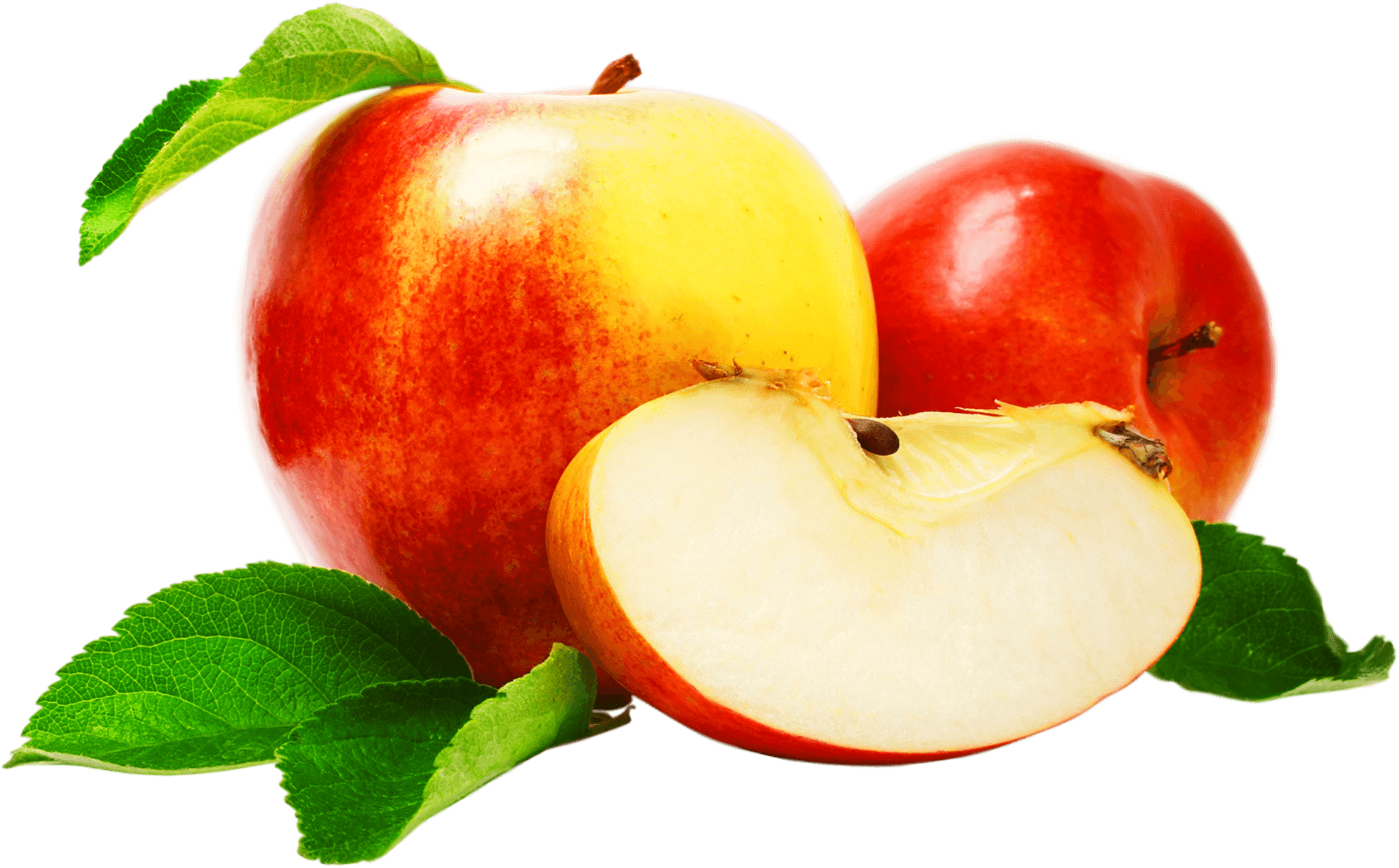 Apple Red Wedge Slice - Natural Fruit Flavor Apple 4oz (1914x1188), Png Download