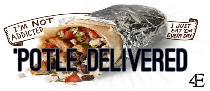Addicted Chipotle Burrito - Chipotle Menu (700x300), Png Download
