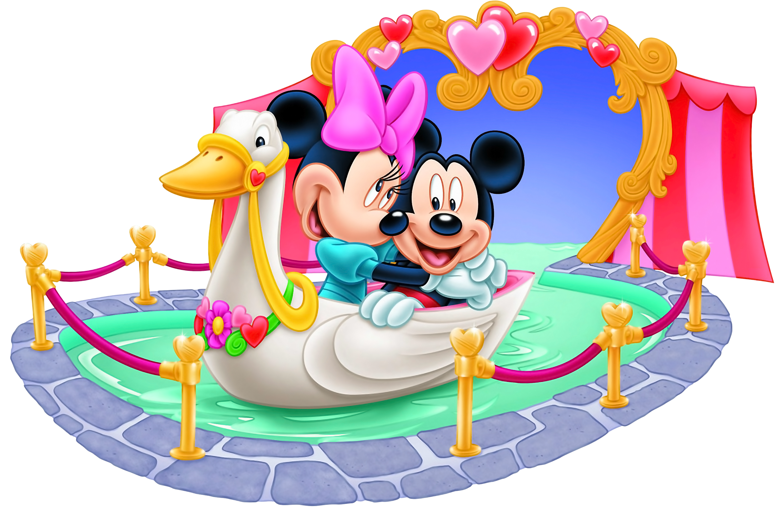 Mickey And Minnie Mouse Png (2582x1741), Png Download