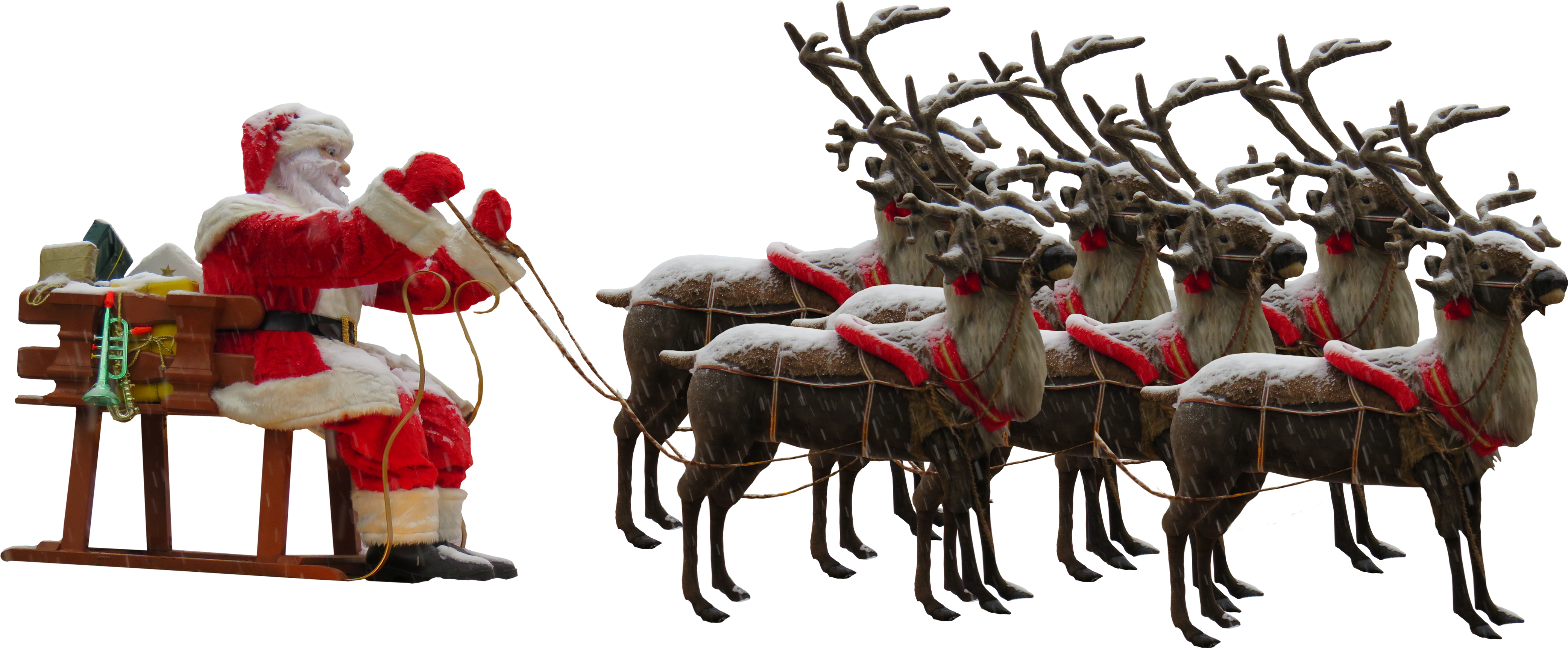 Santa Claus Reindeer (5184x3888), Png Download