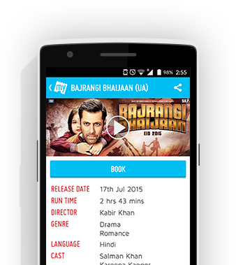 Download Movie Ticket Booking App On Blackberry, Android, - Bajrangi Bhaijaan And Other Hits (362x378), Png Download