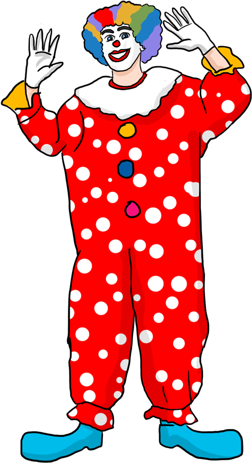 Clown Free To Use Clip Art - Tall Clown Clipart (600x1005), Png Download
