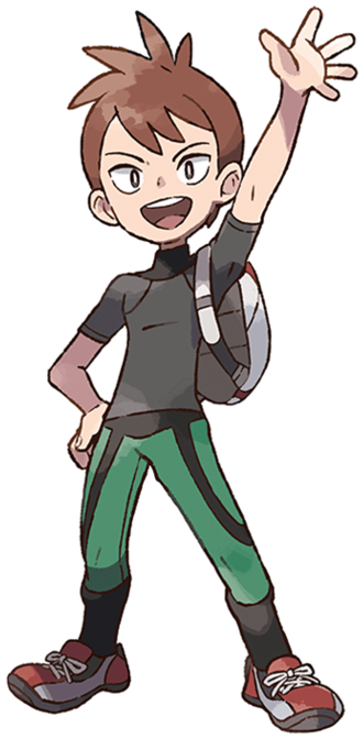 Pokemon Let's Go Rival (350x684), Png Download
