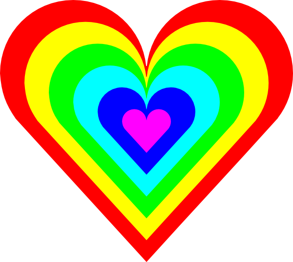Color Heart Icon Png (600x536), Png Download