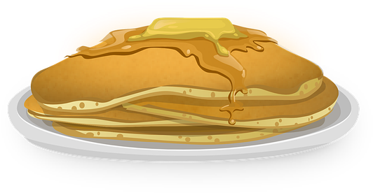 Pancakes Breakfast Meal Food Maple Syrup B - Pfannkuchen Und Sirup-spitze-zitat Postkarte (598x340), Png Download