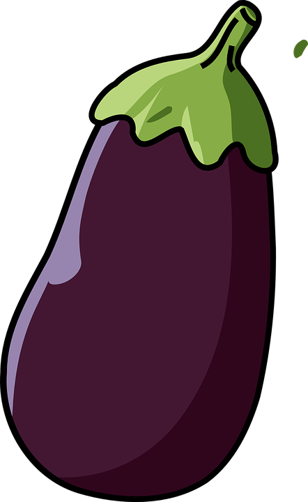 Eggplant Purple Clip Art - Eggplant Clipart (442x720), Png Download