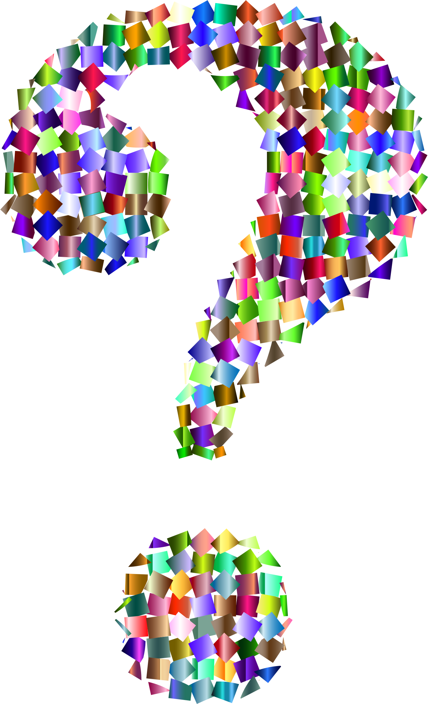 This Free Icons Png Design Of Prismatic Confetti Question (1392x2286), Png Download