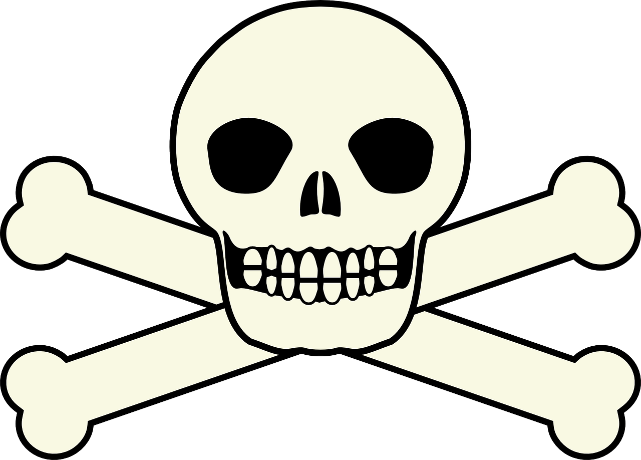Crossbones Clipart Svg - Esqueleto De Pirata (600x431), Png Download