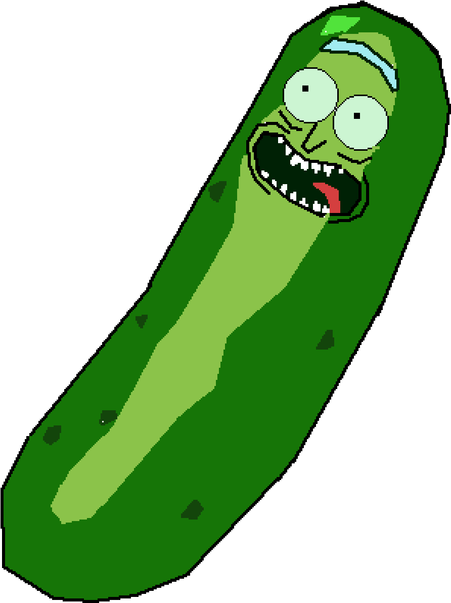 Pickle Rick - Snow Peas (906x1200), Png Download