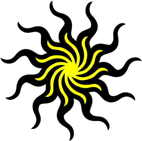 Sunlight Clipart Tribal - Tribal Sun Tattoos (500x495), Png Download