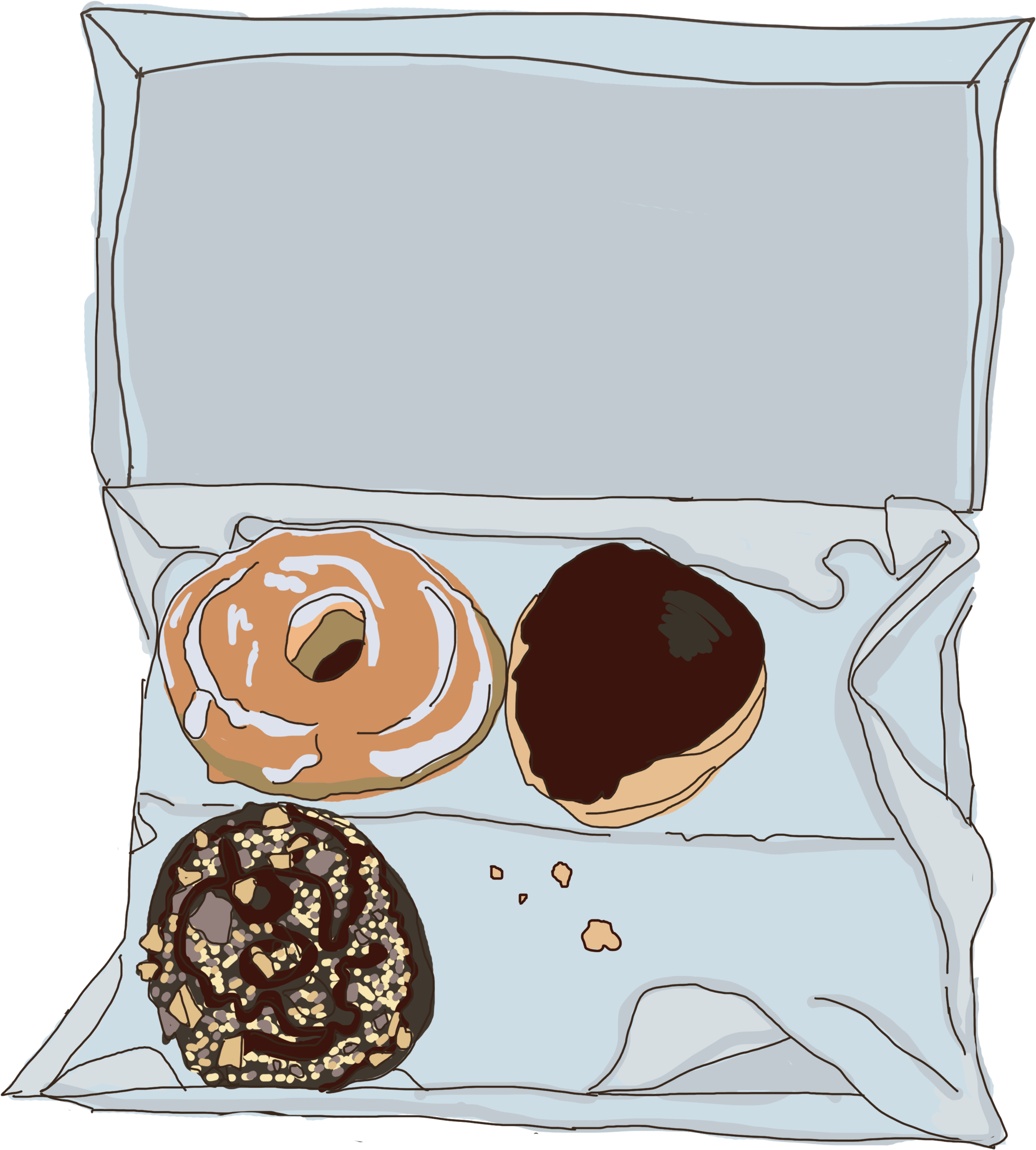 Donutbox - Chocolate (3000x3000), Png Download
