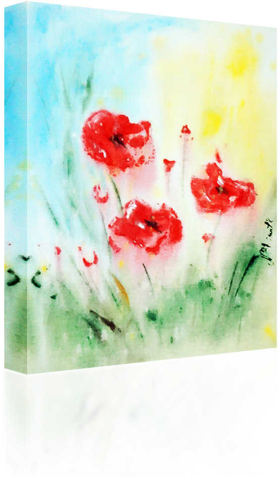 Three Flowers - Watercolor Paint (1024x1024), Png Download
