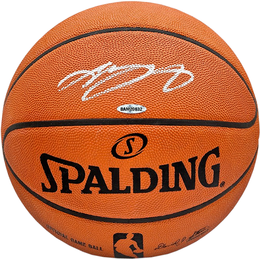 Ballon Spalding Dédicacé Par <b>lebron - Lebron James Signed Basketball - Authentic Spalding (650x665), Png Download