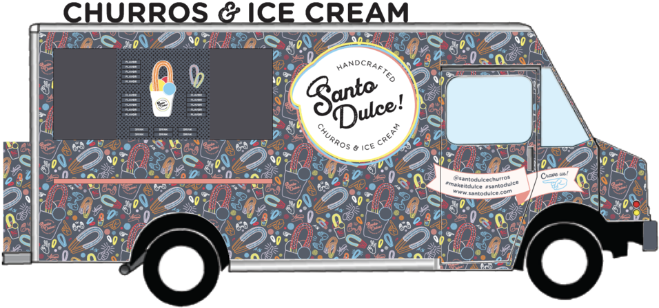 Truck - Ice Cream (1000x516), Png Download