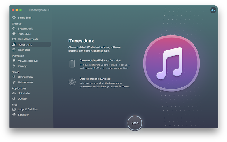 Itunes Junk - Cleanmymac X (800x503), Png Download