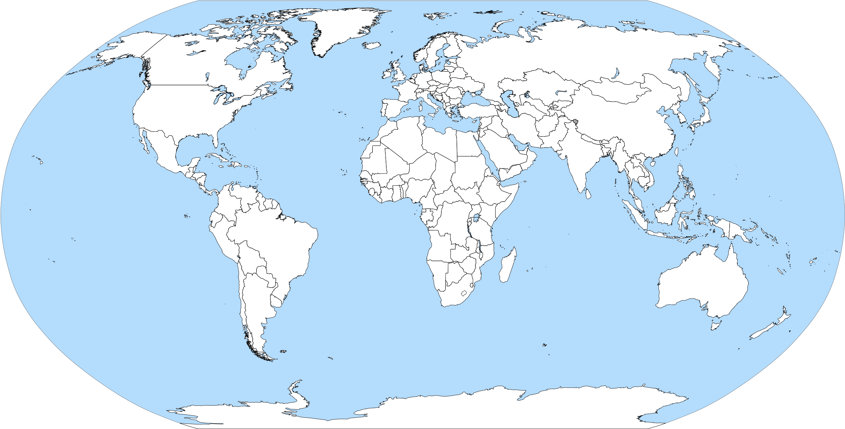 World Map Blank - World Map 2018 Blank (2753x1538), Png Download